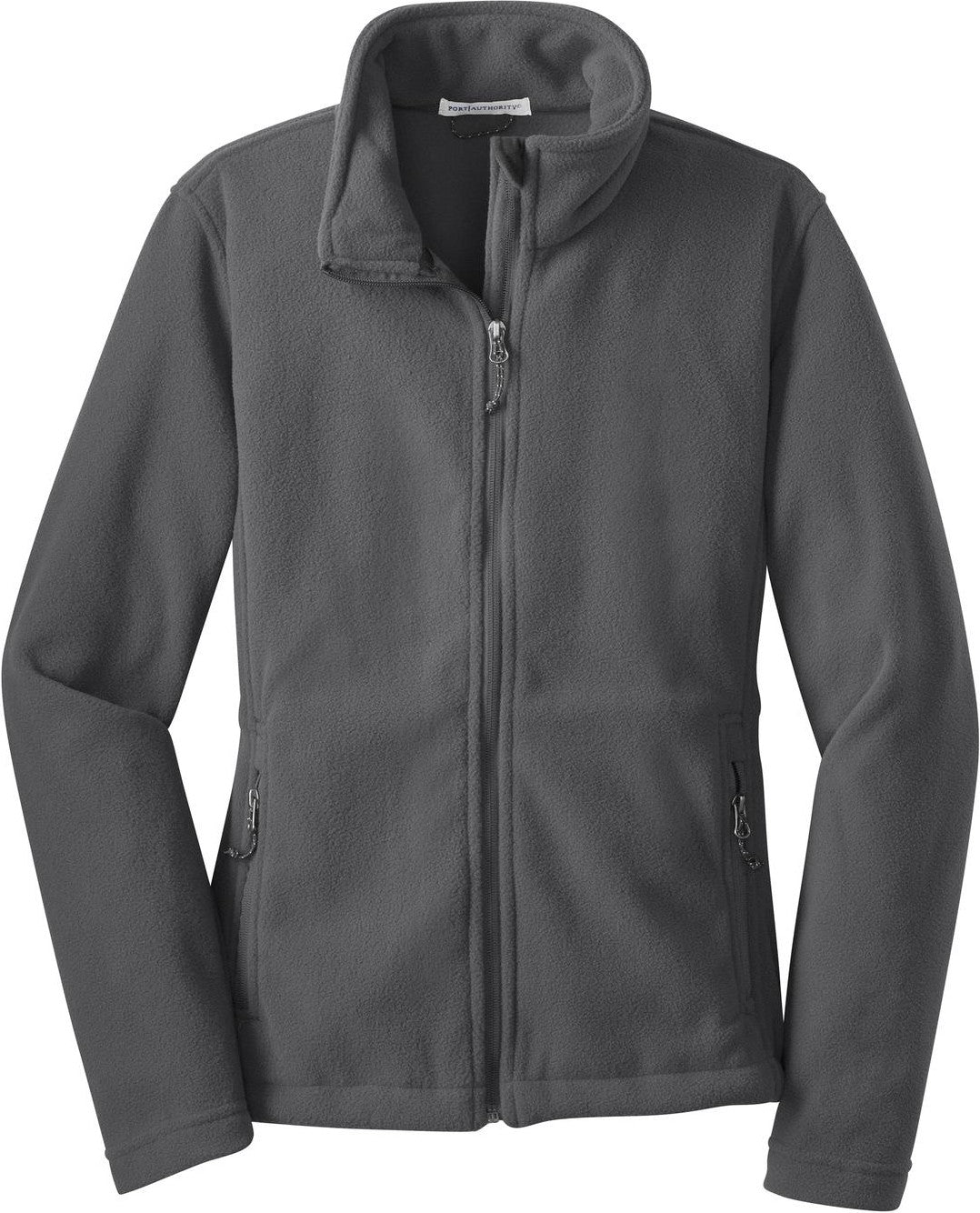 Front View of Iron Grey Port Authority Women's Value Fleece Jacket. L217