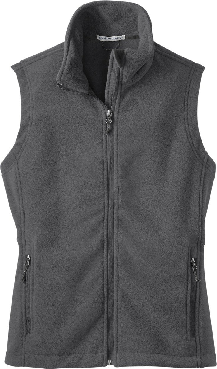 Front View of Iron Grey Port Authority Women's Value Fleece Vest. L219