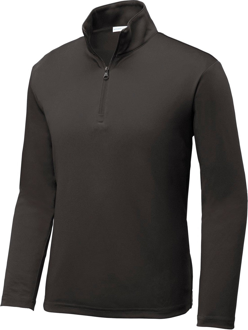 Front View of Iron Grey Sport-Tek Youth PosiCharge Competitor 1/4-Zip Pullover. YST357