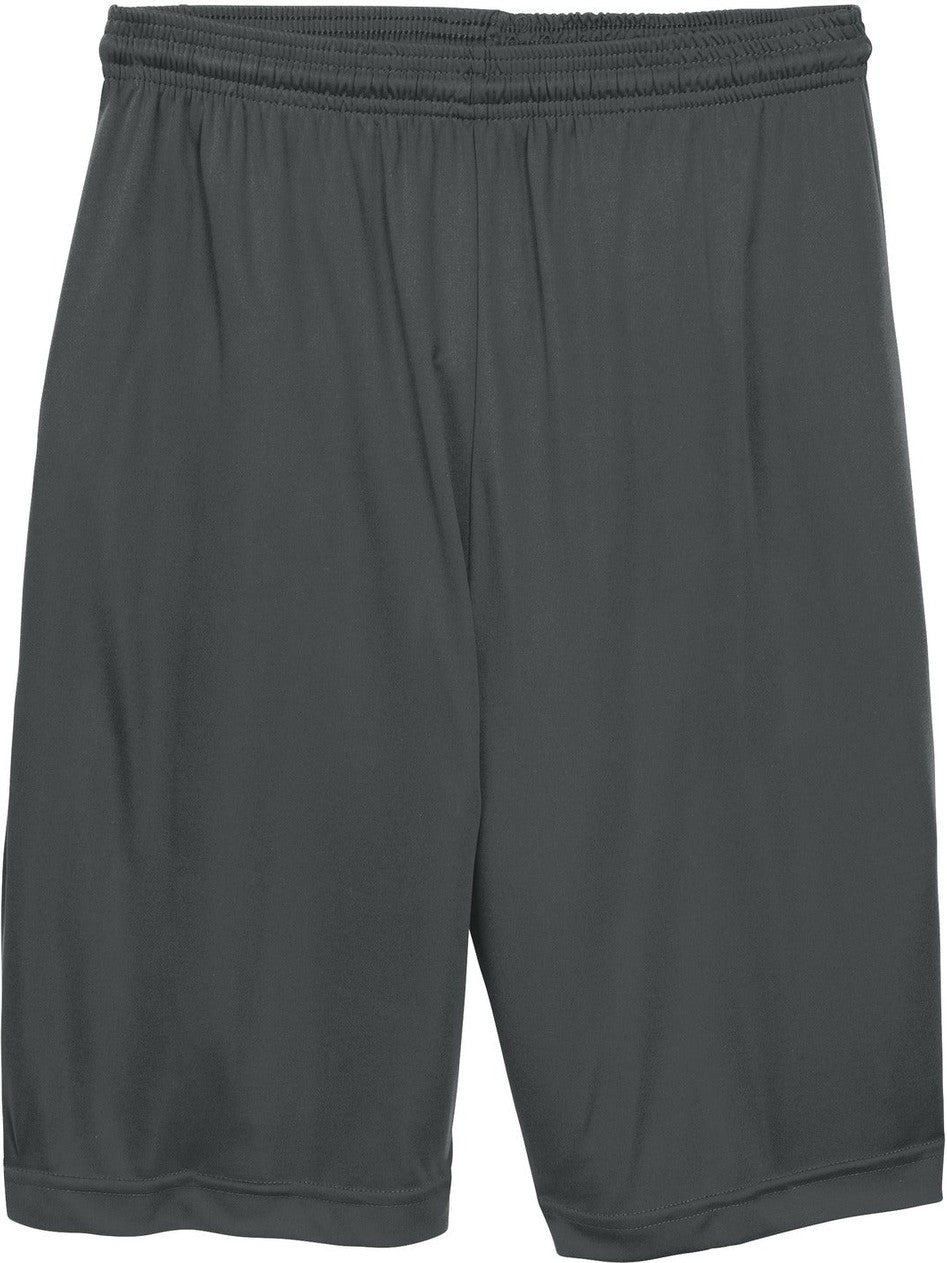 Front View of Iron Grey Sport-Tek Youth PosiCharge Competitor Short. YST355