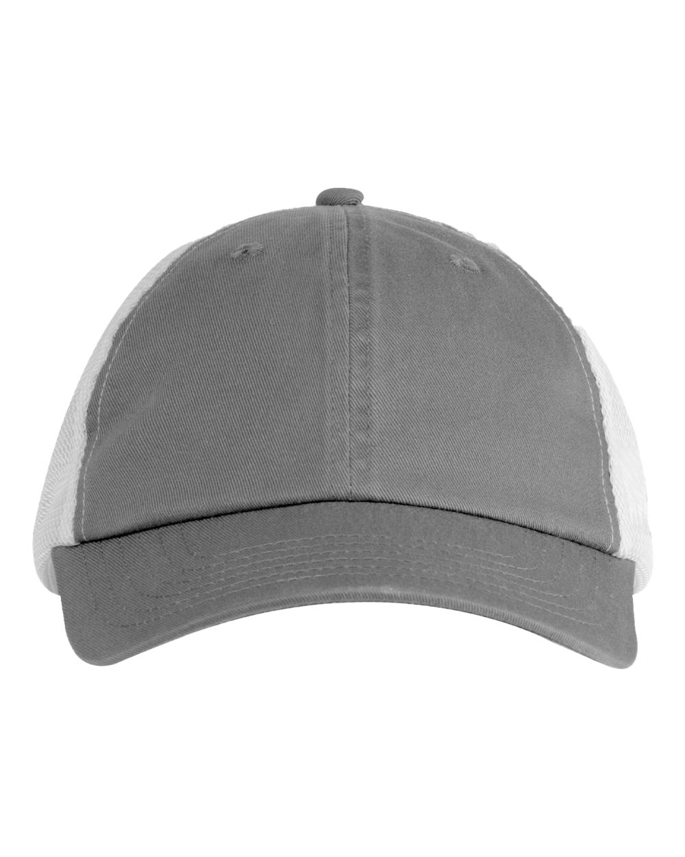 Front View of Iron/ White Washed Trucker Cap - BA601 plain