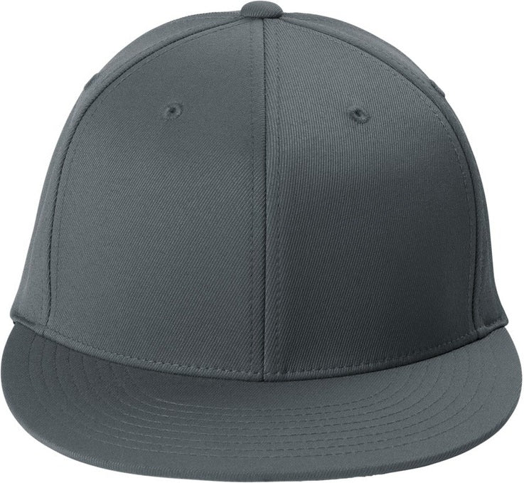 Front View of IronGrey Sport-Tek Flexfit Flat Bill Cap STC56
