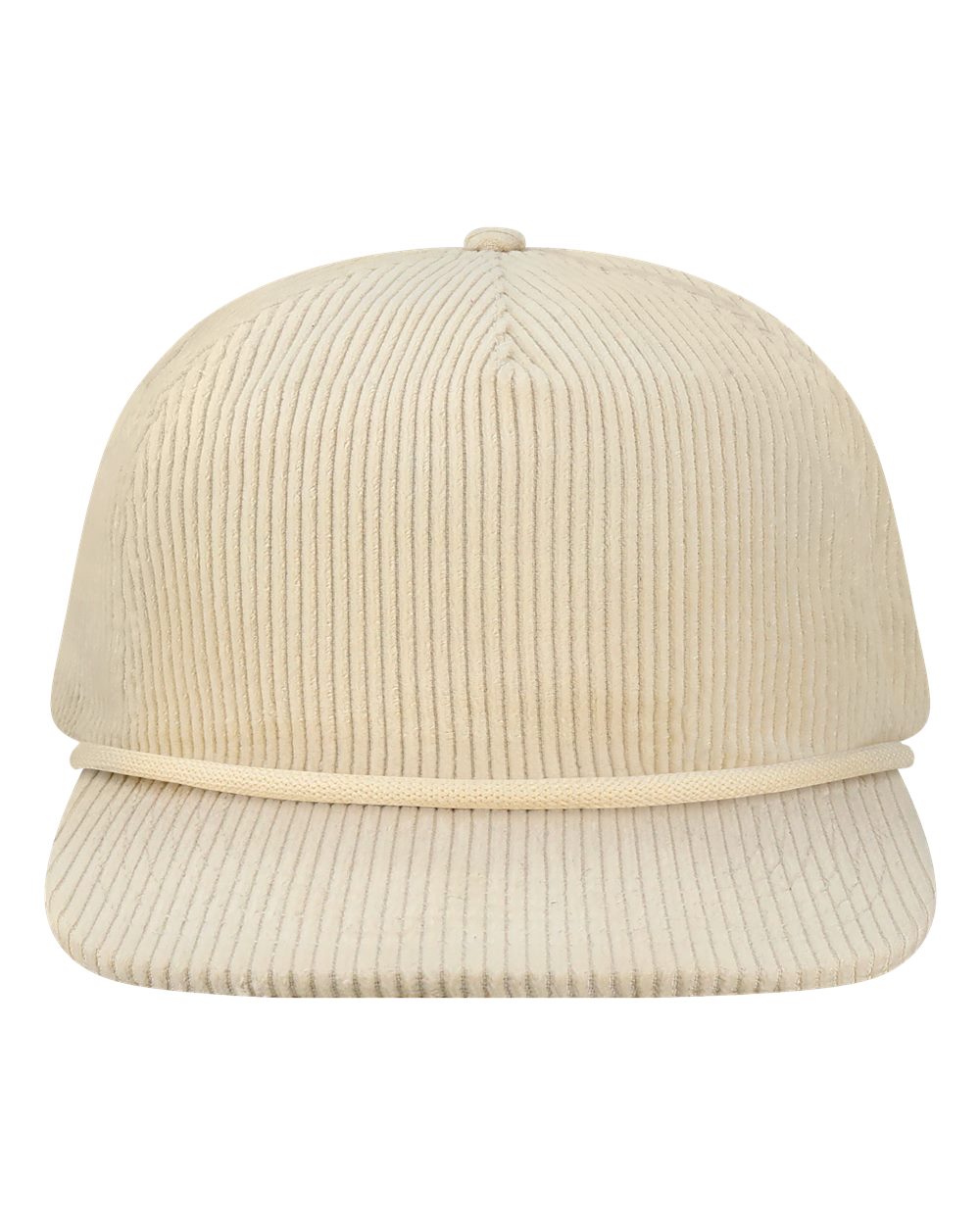 Front View of Ivory Corduroy Unstructured with Rope Cap - WILSON