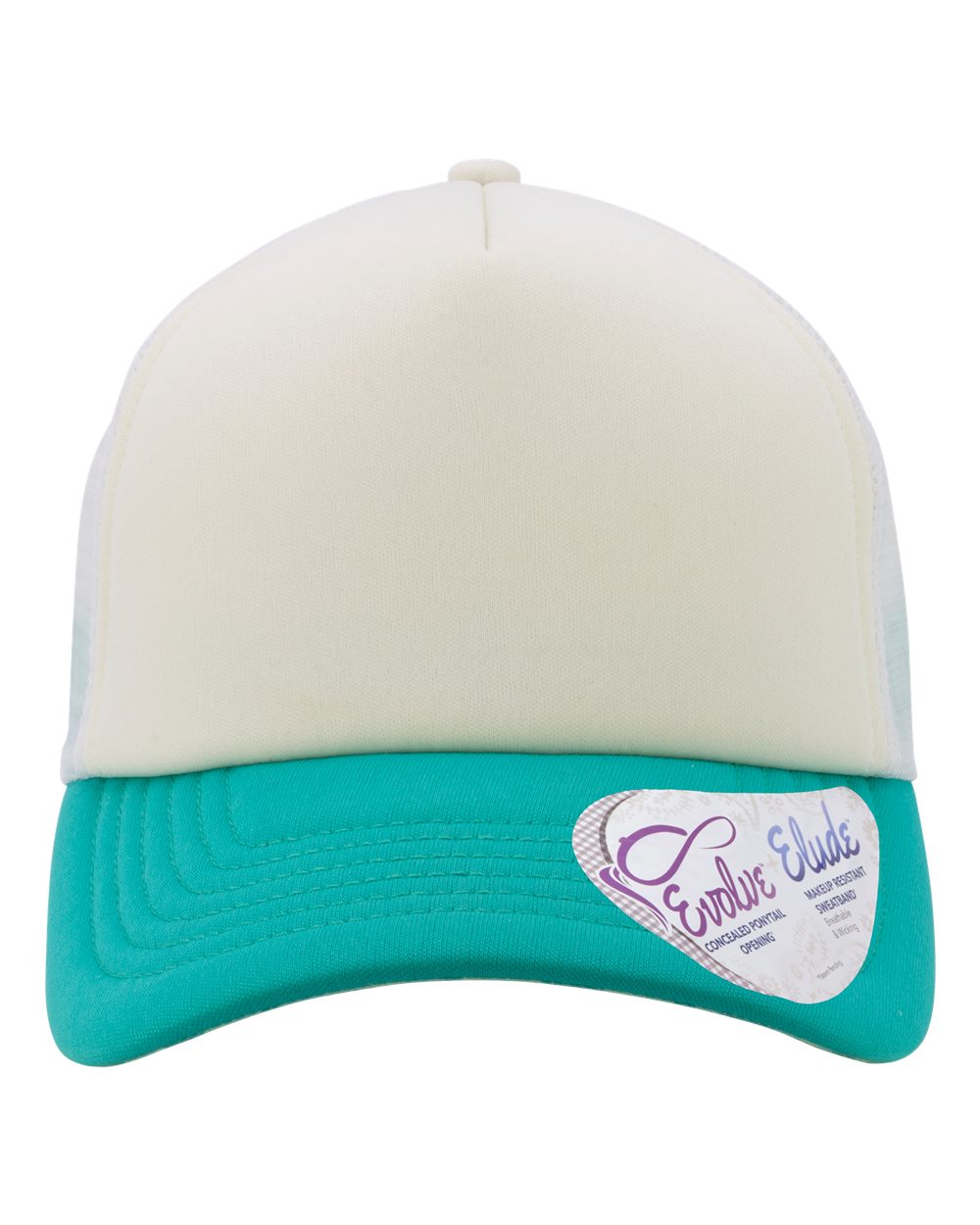 Ivory/ Jade/ White/ Swirl Women's Foam Trucker Cap - ROSIE