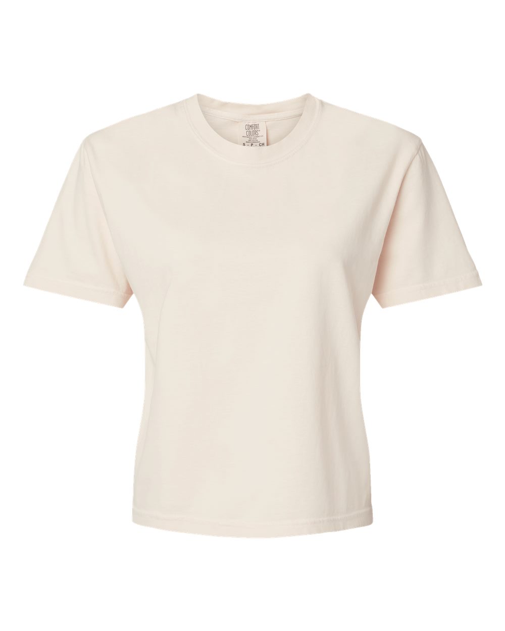 Front View of Ivory Women's Heavyweight Boxy T-Shirt - 3023CL