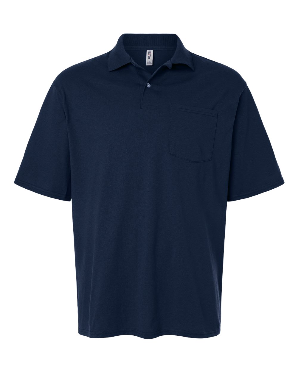 Front View of J. Navy Dri-Power® Polo with Pocket - 436MP