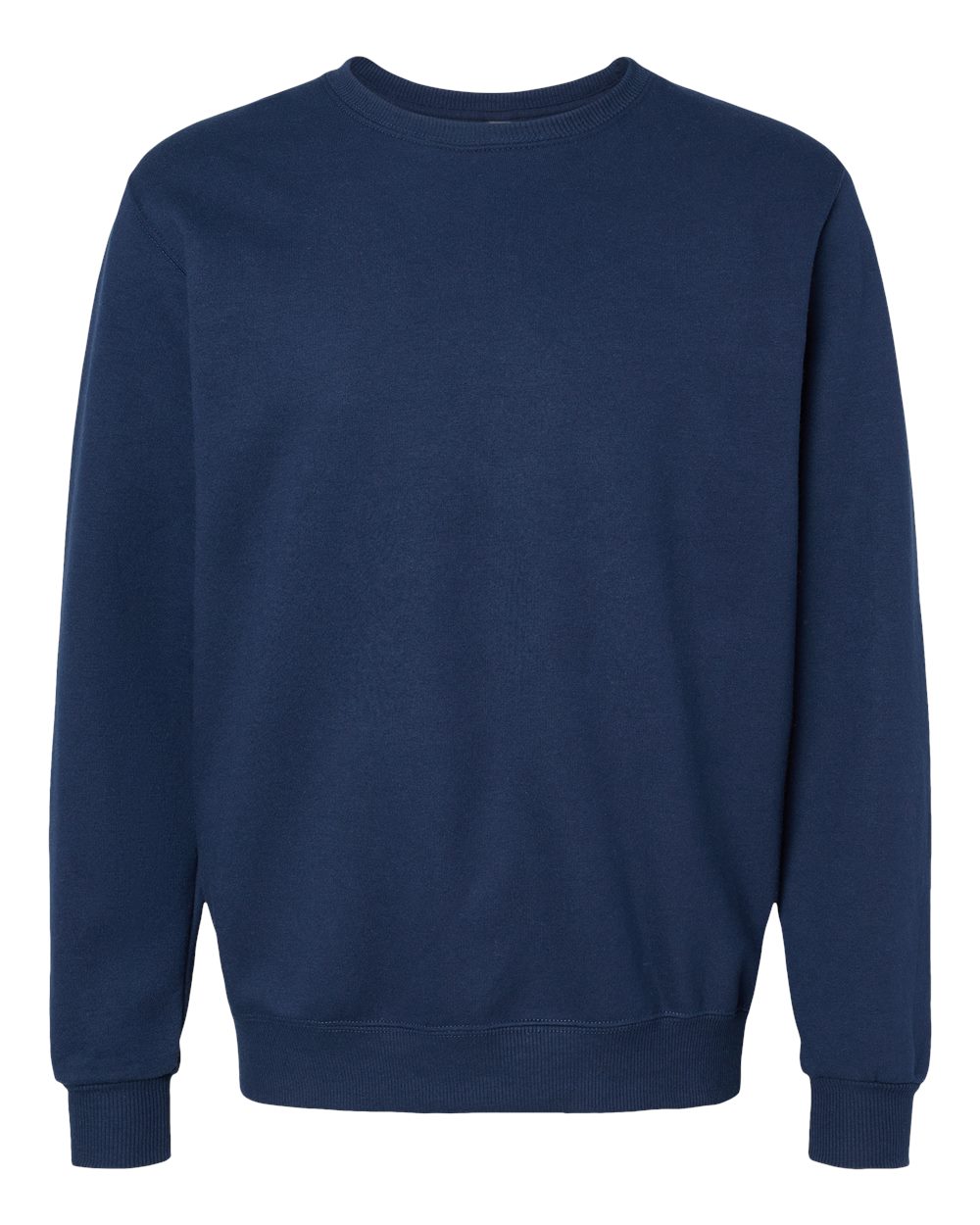 Front View of J. Navy Eco™ Premium Blend Ring-Spun Crewneck Sweatshirt - 701MR