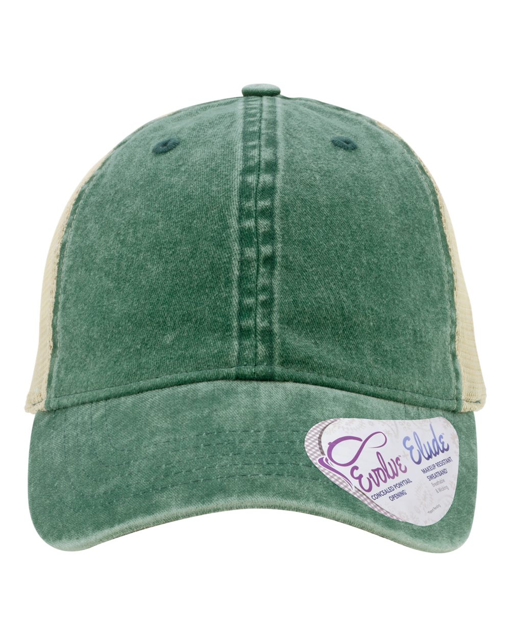 Jade/ Daisy/ Khaki Women's Washed Mesh-Back Cap - TESS