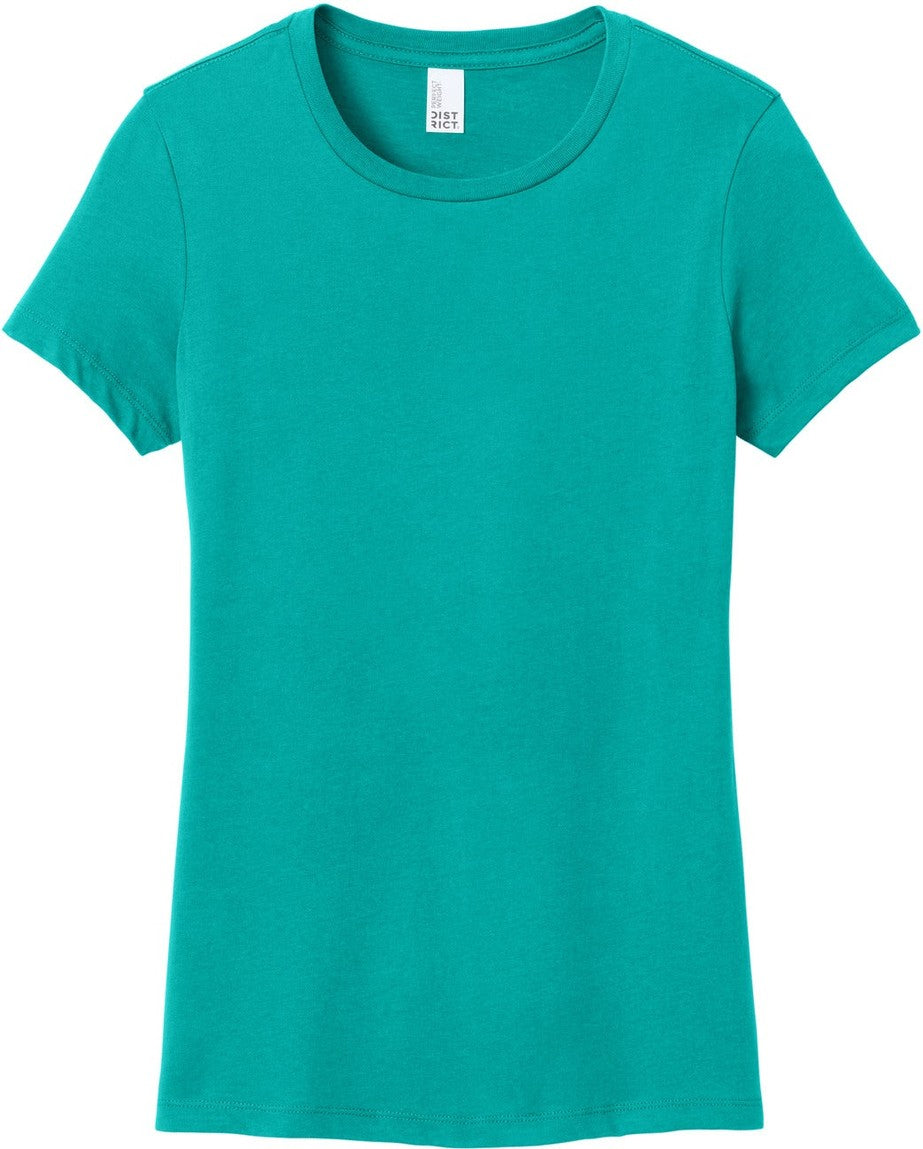 Front View of Jade District Women's Perfect Weight Tee. DM104L