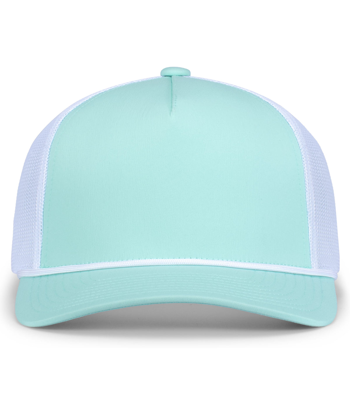 Front View of JELLY MINT/WHITE WEEKENDER TRUCKER
