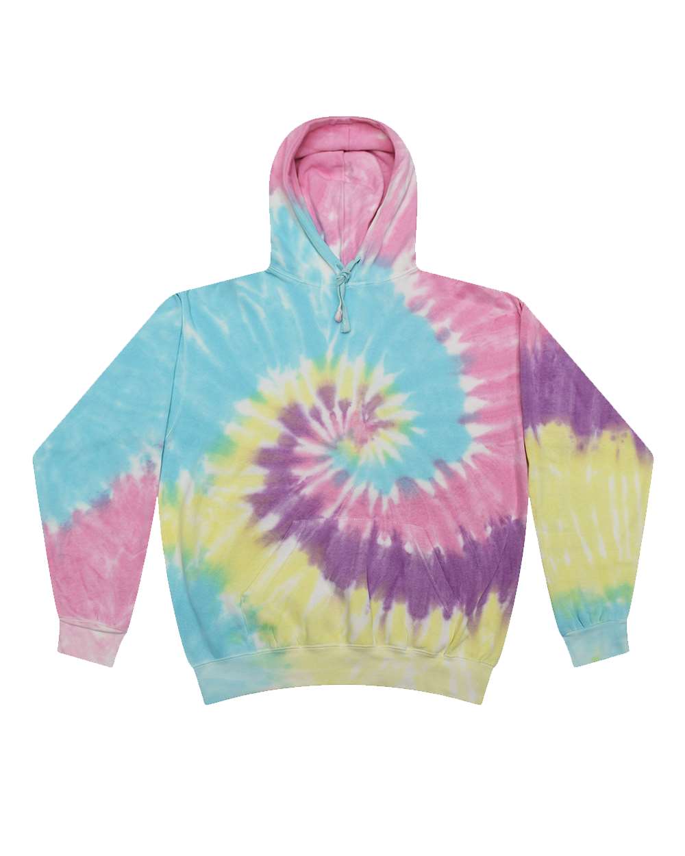 Front View of Jellybean Tie-Dyed Hooded Sweatshirt - 8777