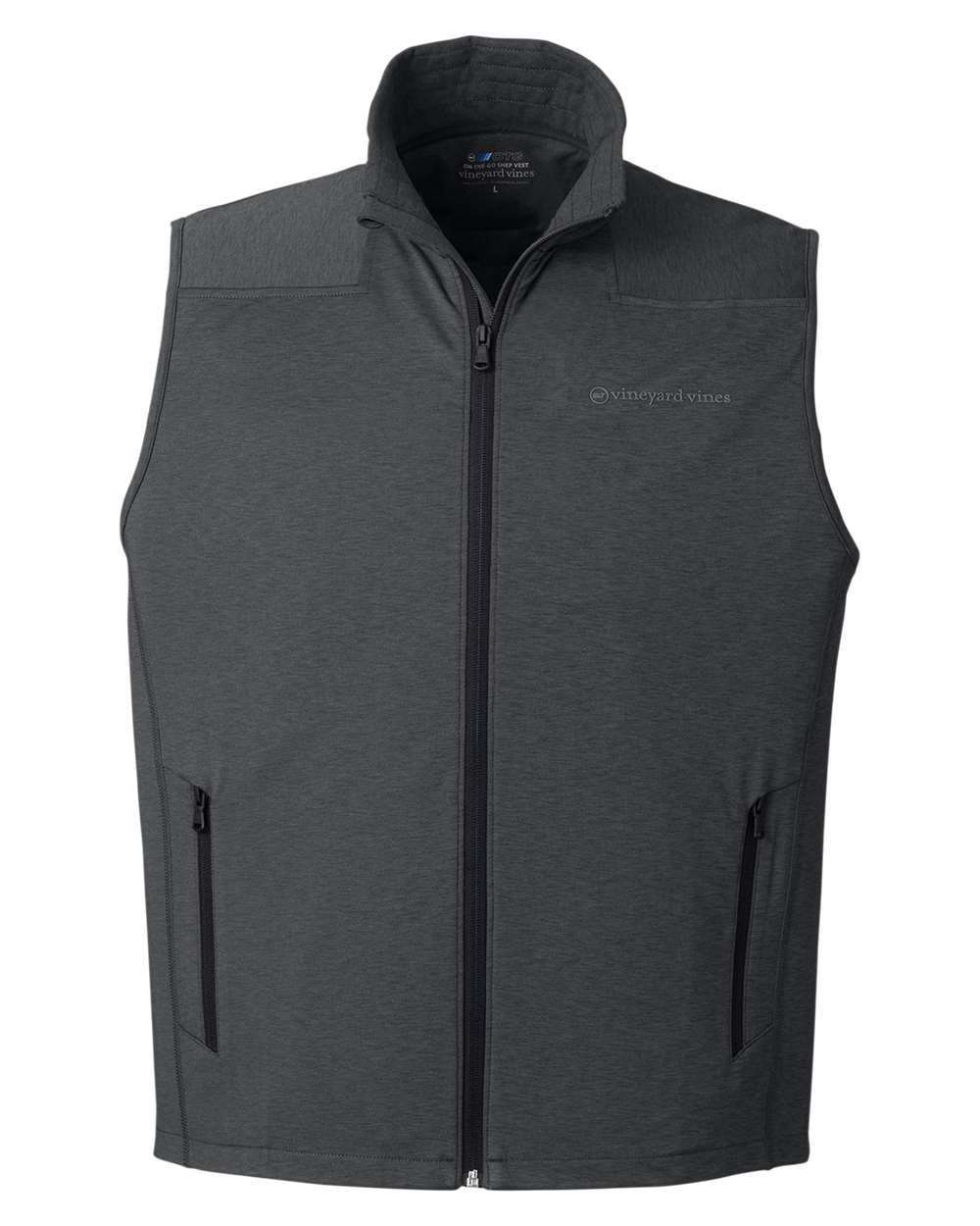 Front View of Jet Black On-The-Go Shep Vest - O001400