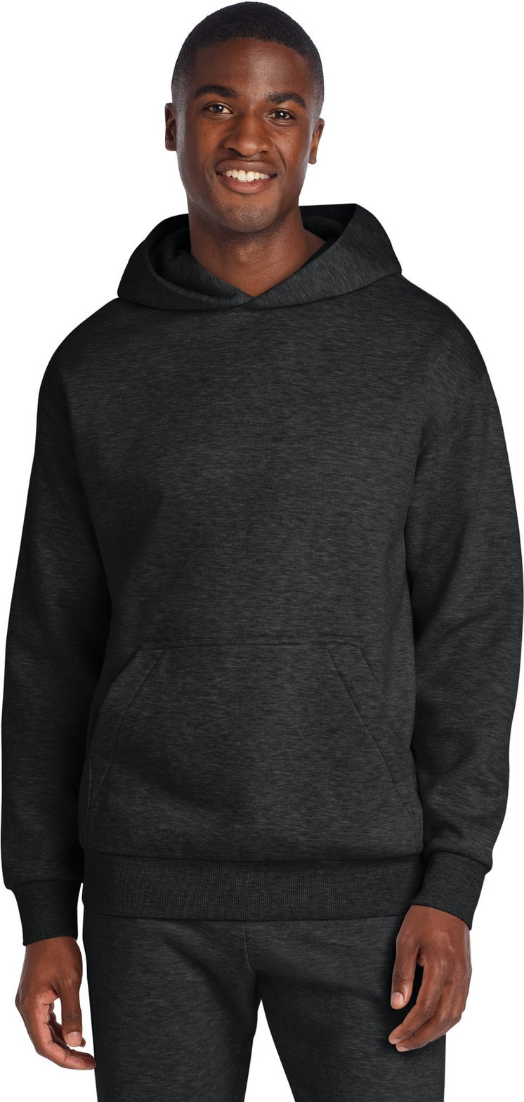 Front View of JetBlackHt District V.I.T. Heavyweight Fleece Hoodie DT6150