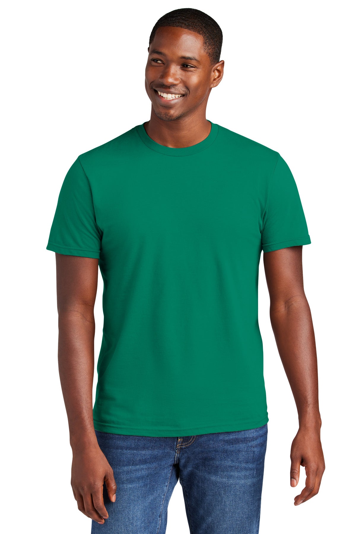 Front View of JewelGreen District Very Important Tee . DT6000