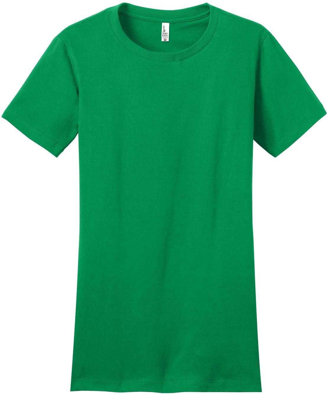 Front View of Kelly Green District Women's Fitted The Concert Tee DT5001