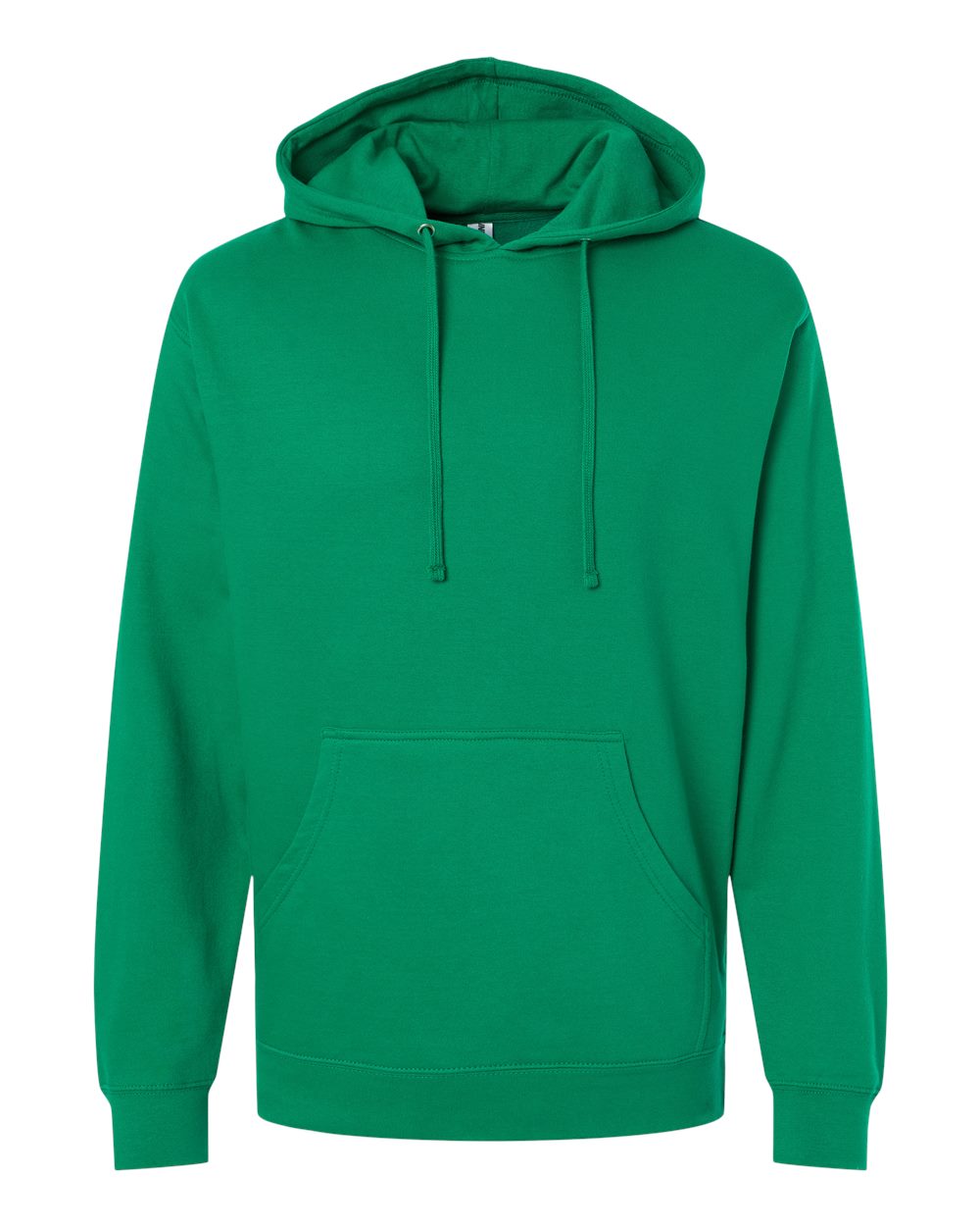 Front View of Kelly Green Midweight Hooded Sweatshirt - SS4500