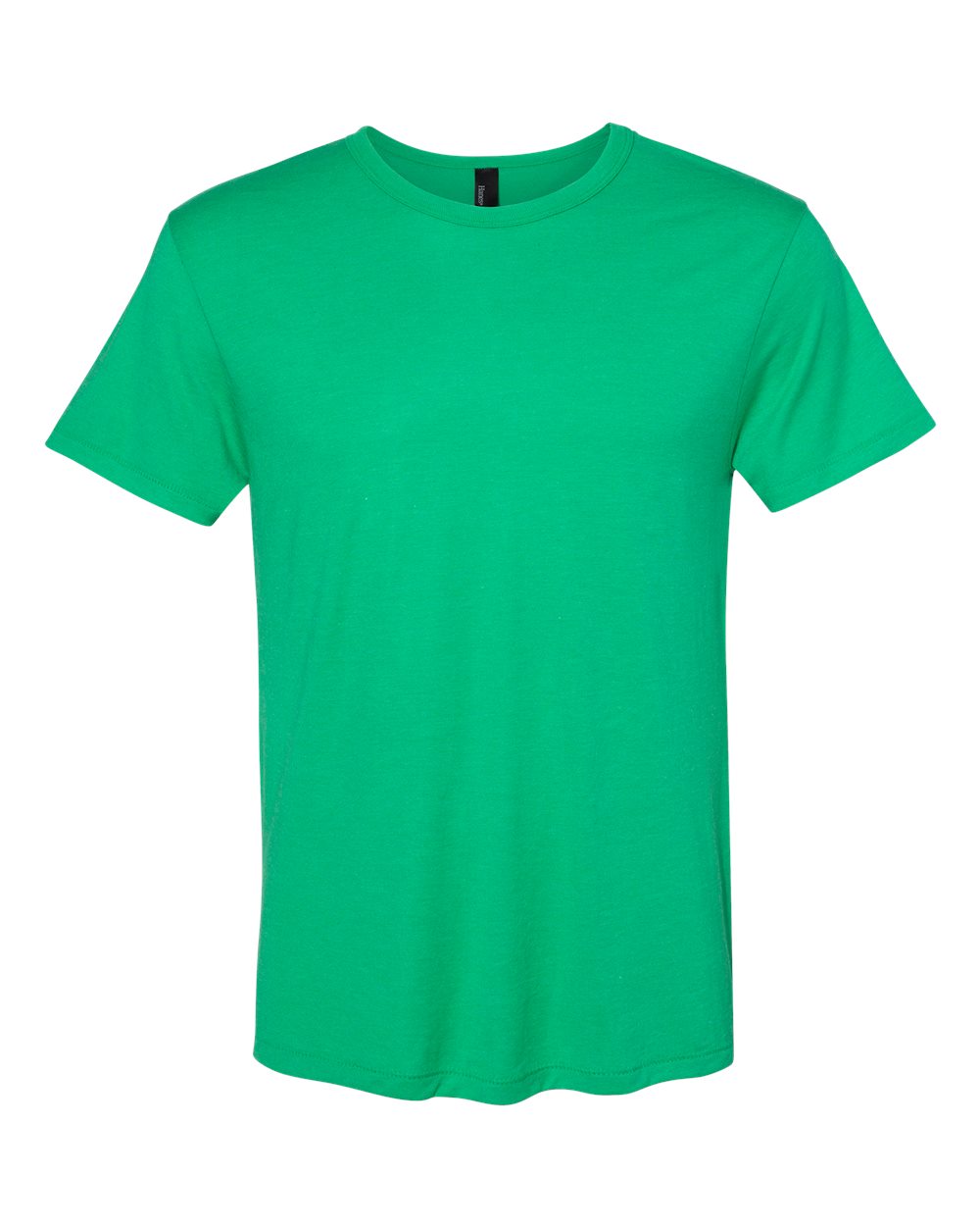 Front View of Kelly Green Triblend Modal Triblend T-Shirt - MO100