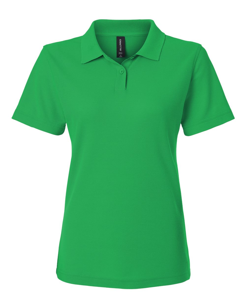 Front View of Kelly Green Women's Pique Polo - 62800L