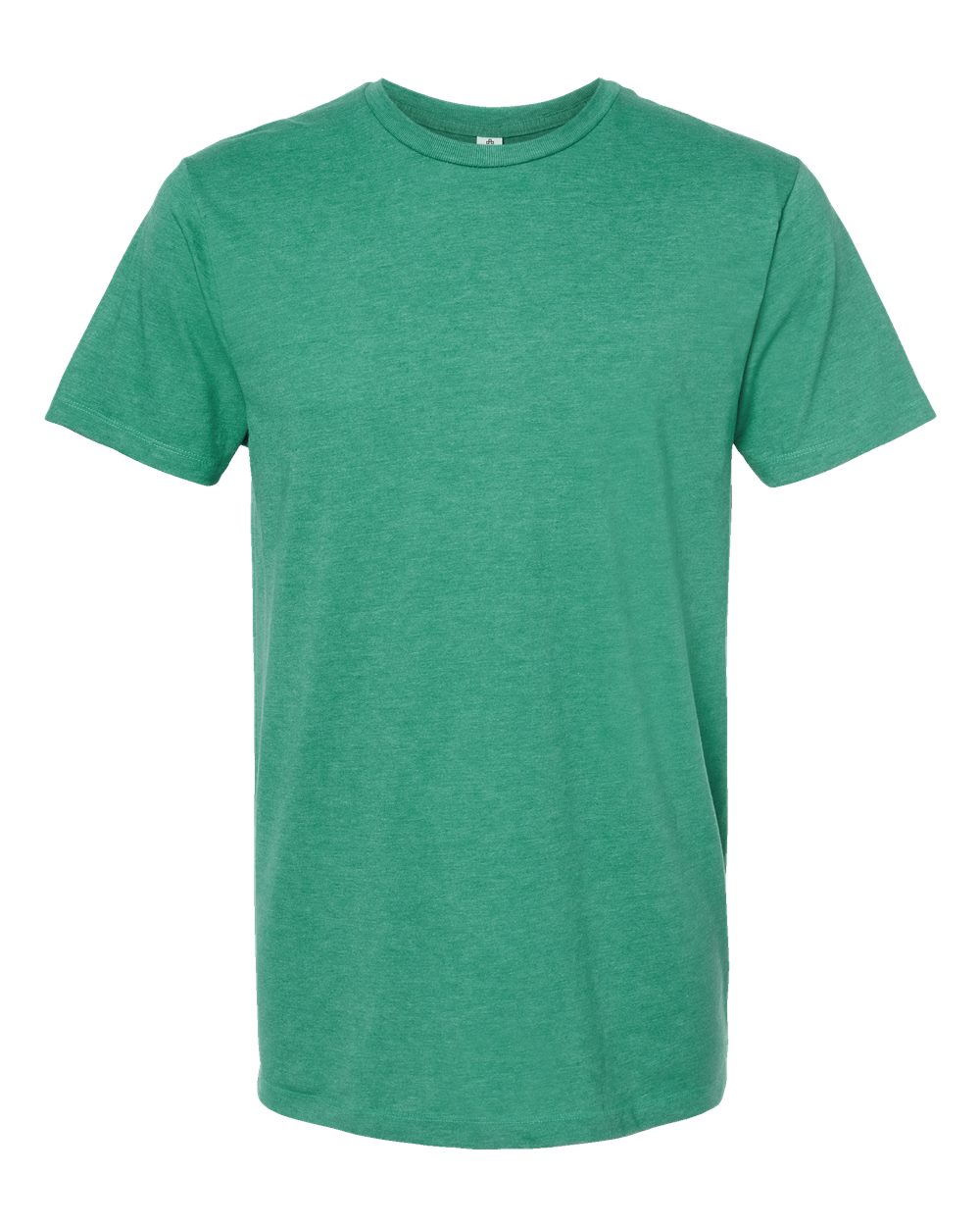 Front View of Kelly Heather Premium Cotton Blend T-Shirt - 541