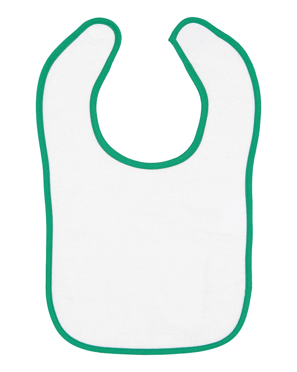 Front View of Kelly Infant Contrast Trim Terry Bib - 1003