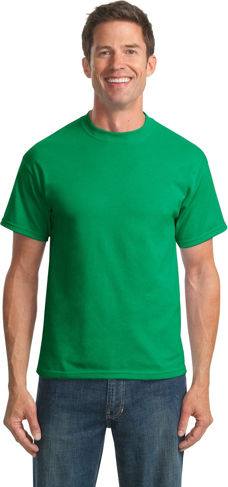 Front View of Kelly Port & Co Tall Core Blend Tee. PC55T