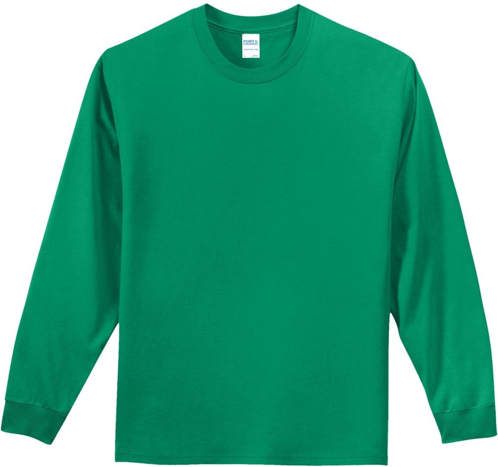 Front View of Kelly Port & Co Tall Long Sleeve Essential Tee. PC61LST