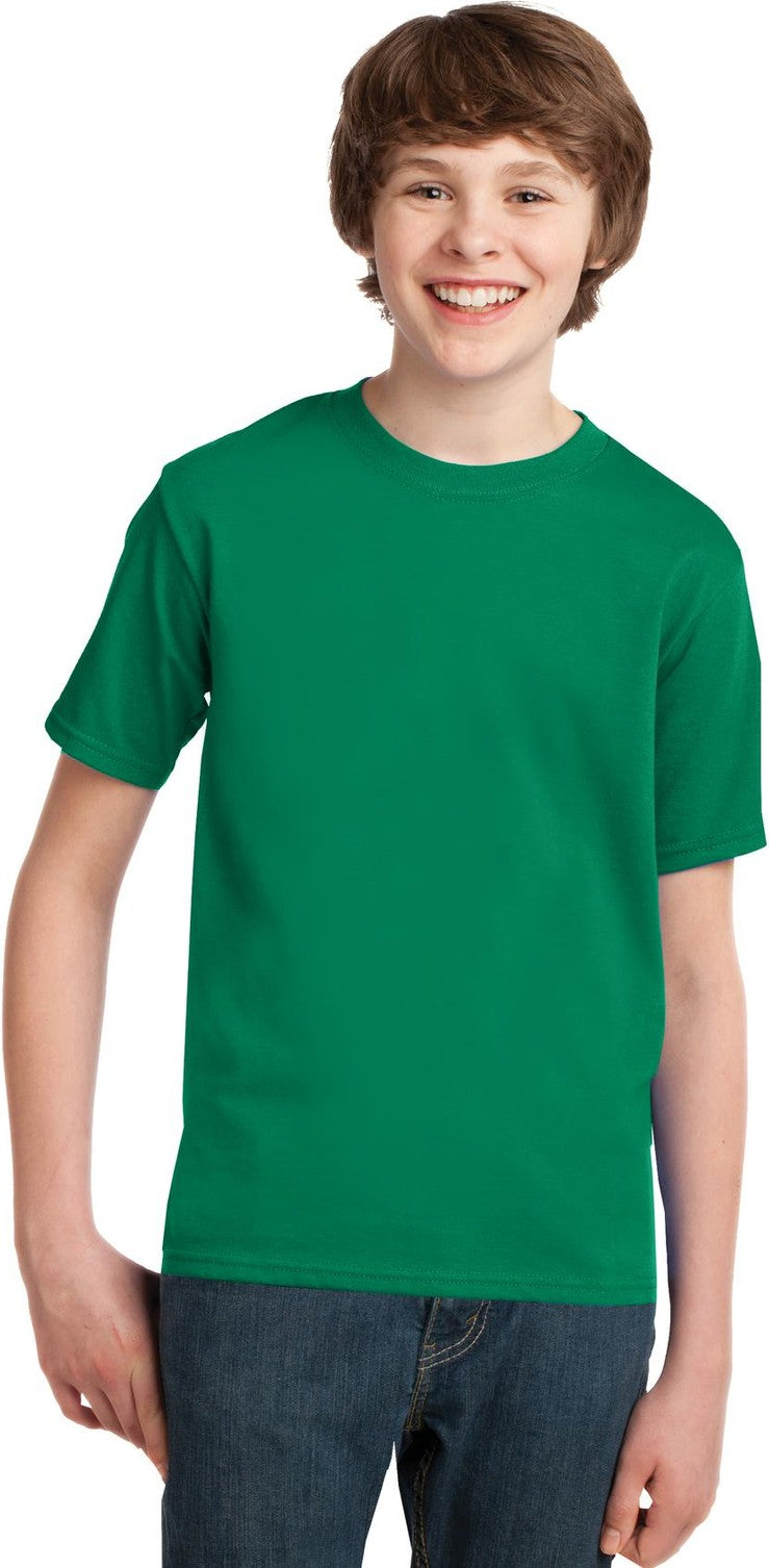 Front View of Kelly Port & Co Youth Essential Tee. PC61Y
