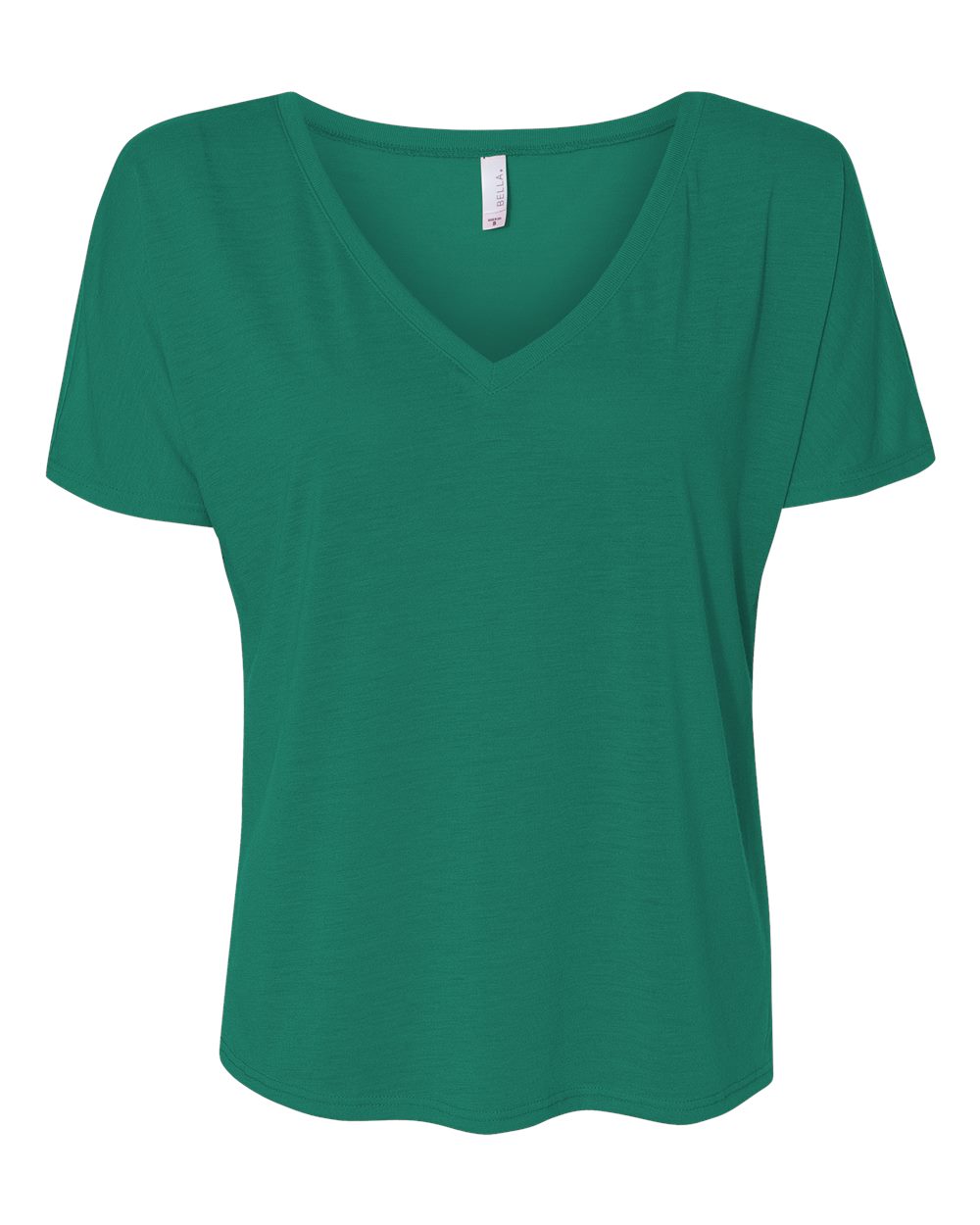 Front View of Kelly Women’s Slouchy V-Neck Tee - 8815