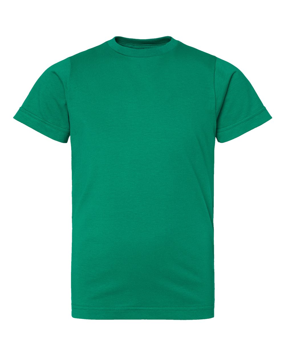 Front View of Kelly Youth Fine Jersey Tee - 6101