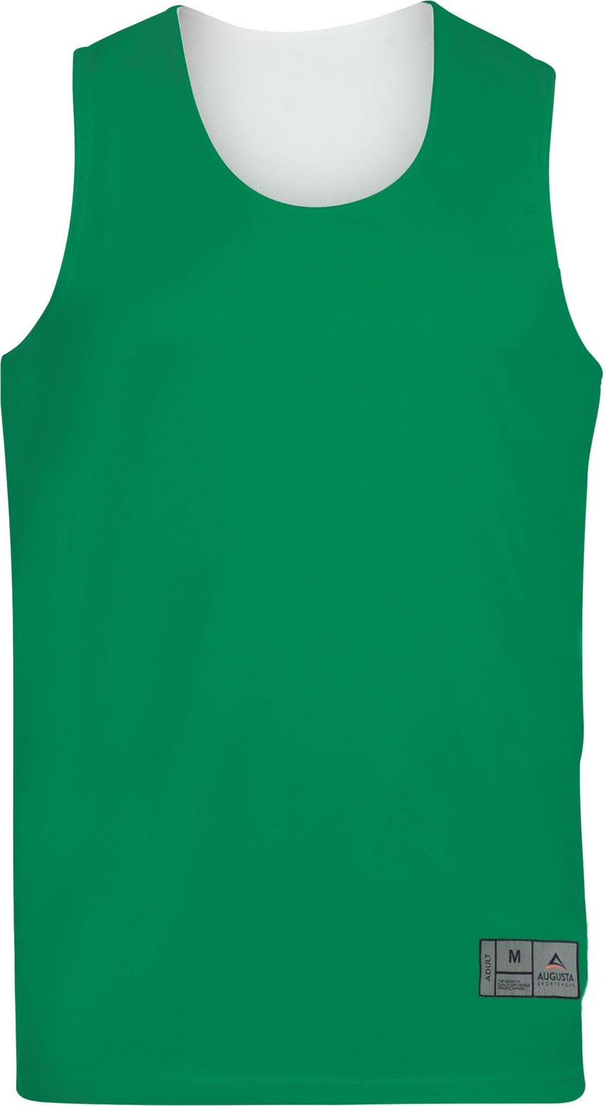 Front View of KELLY/WHITE REVERSIBLE WICKING TANK