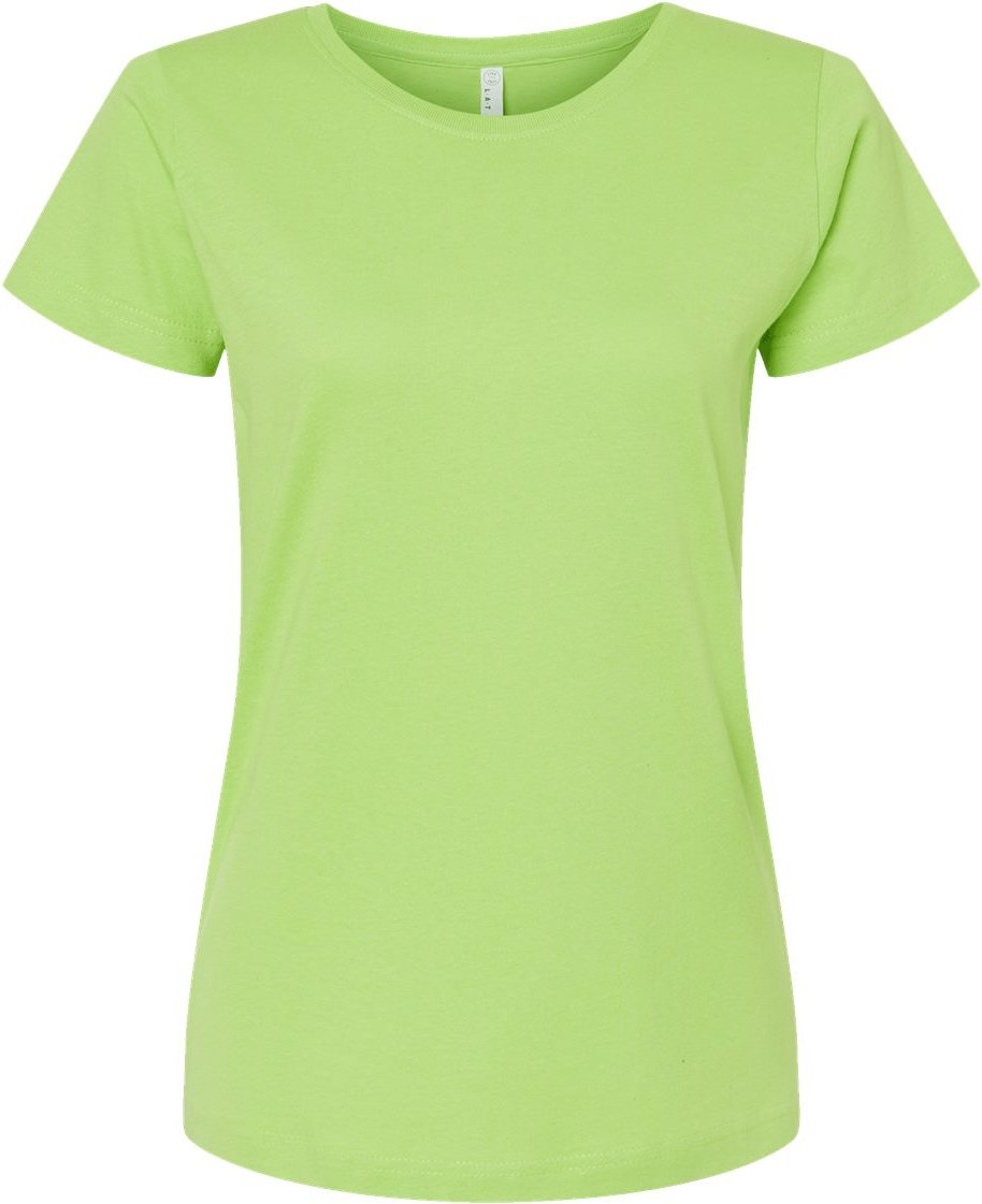 Front View of Key Lime Women's Fine Jersey Tee - 3516
