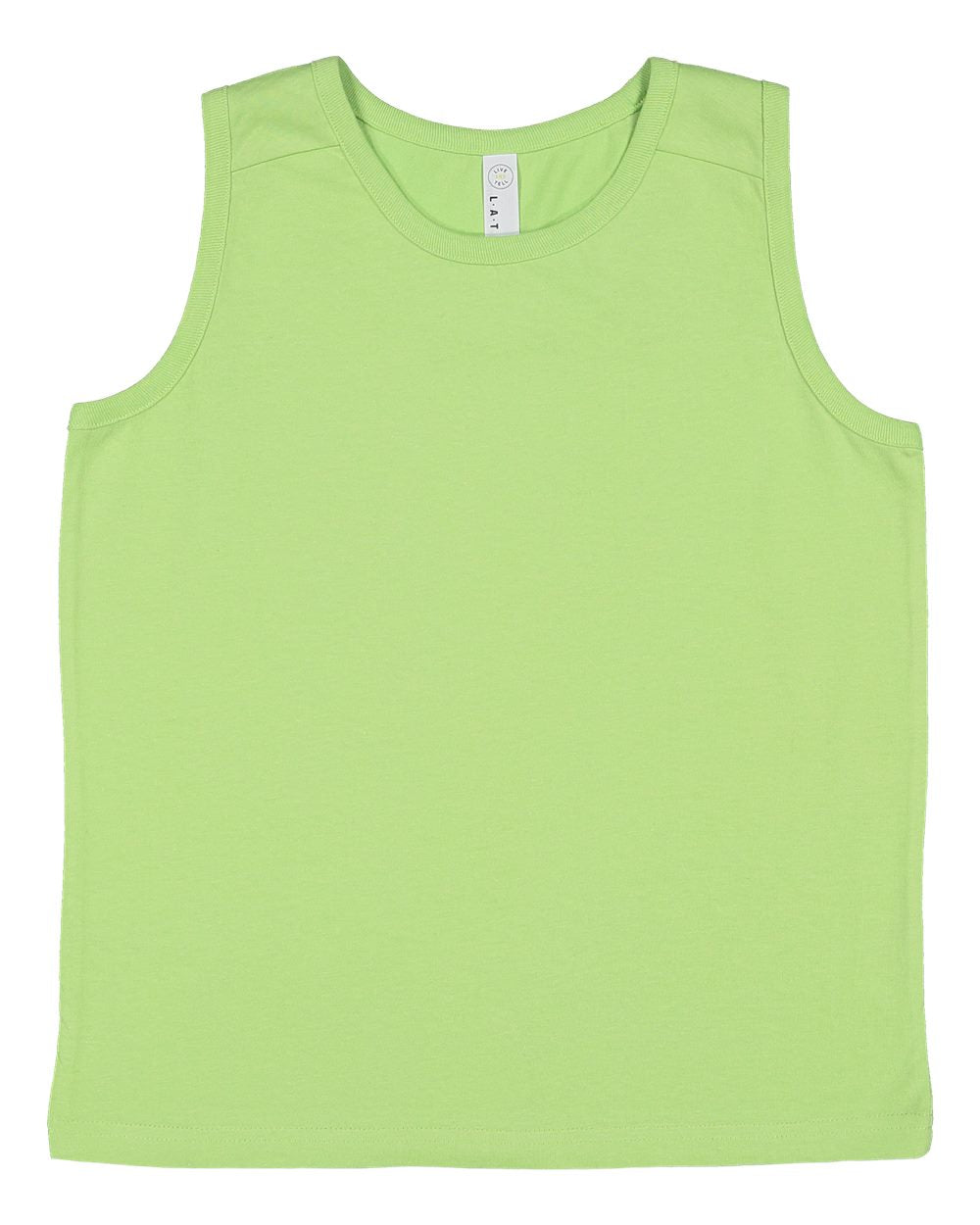 Front View of Key Lime Youth Fine Jersey Tank Top - 6123 plain