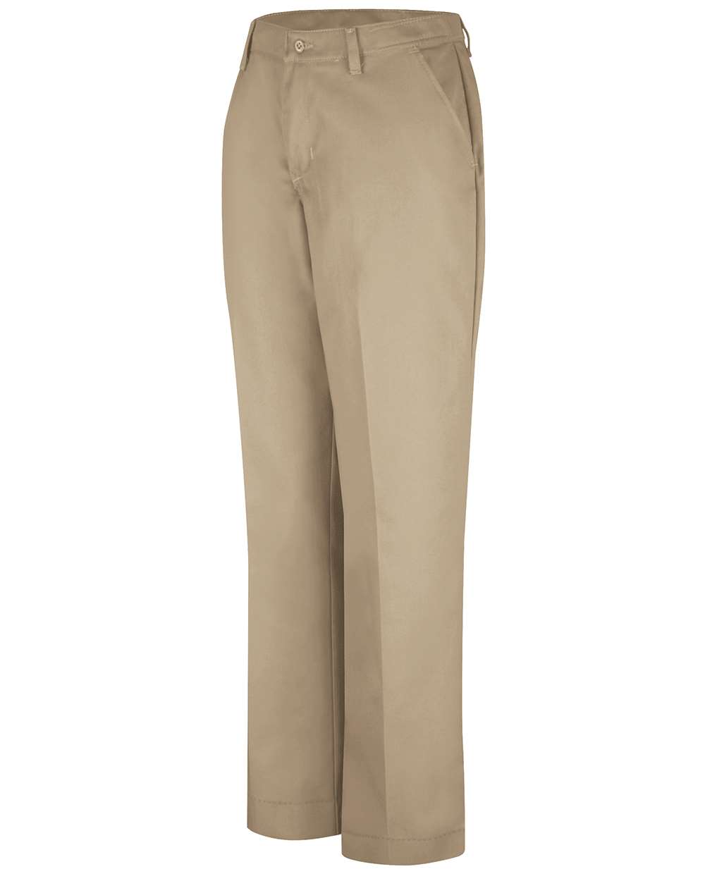 Front View of Khaki - 30I Women's Dura-Kap Industrial Pants Extended Sizes - PT21EXT
