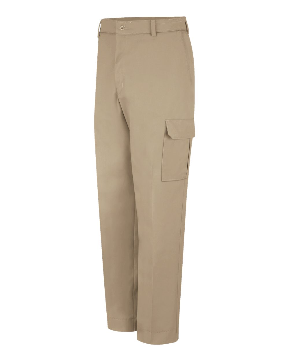 Front View of Khaki - 34I Industrial Cargo Pants - PT88