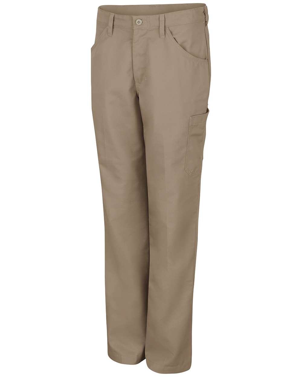 Front View of Khaki - 37 Unhemmed Mimix® Pro Pants - Extended Sizes - PX62EXT