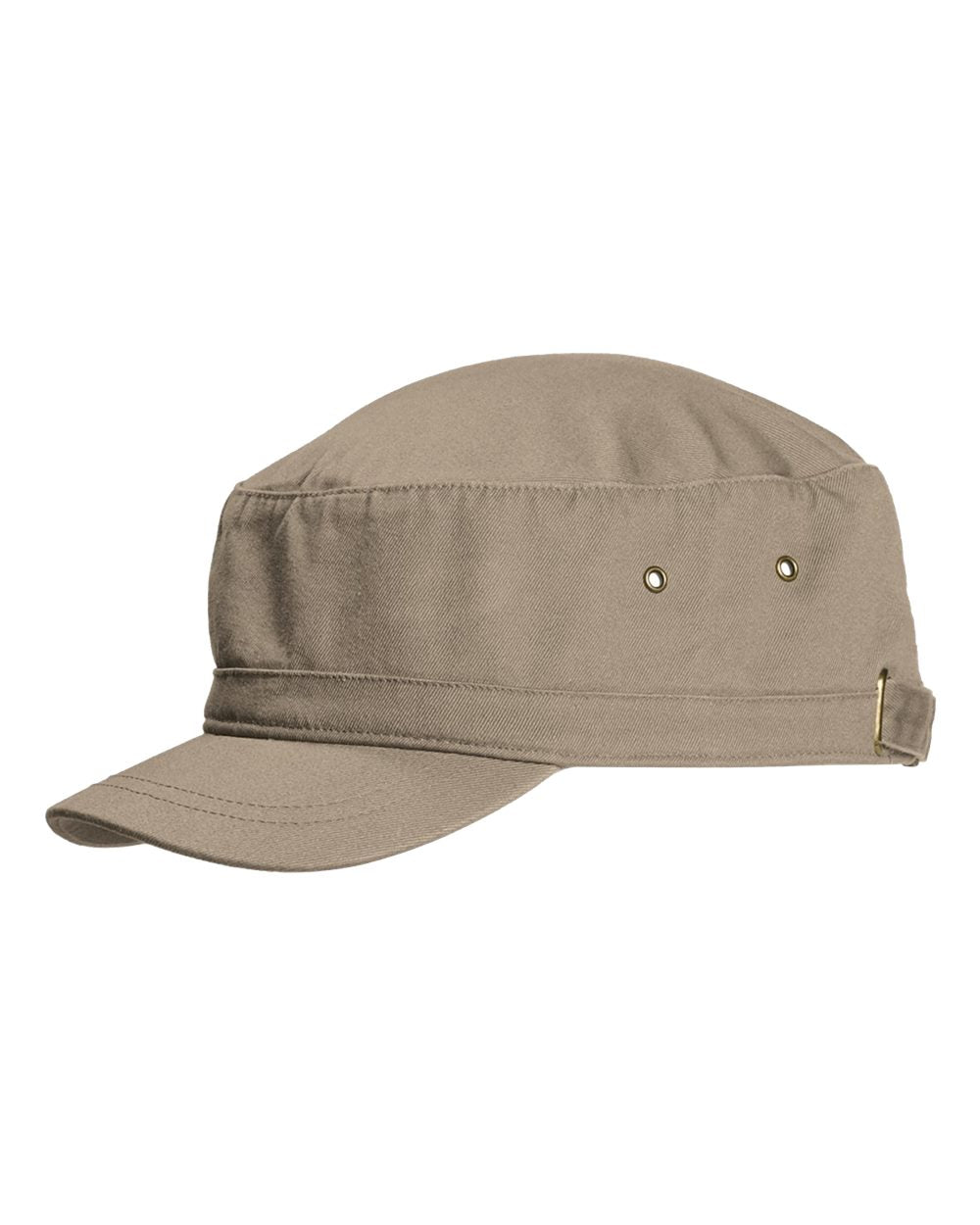 Front View of Khaki Cadet Cap - BA501 plain