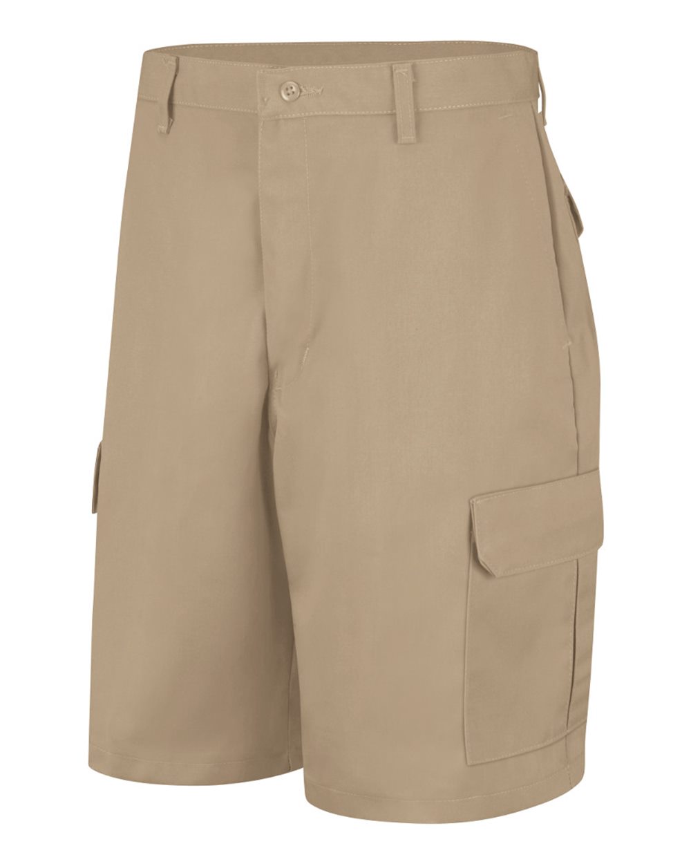 Front View of Khaki Cargo Shorts - PT66