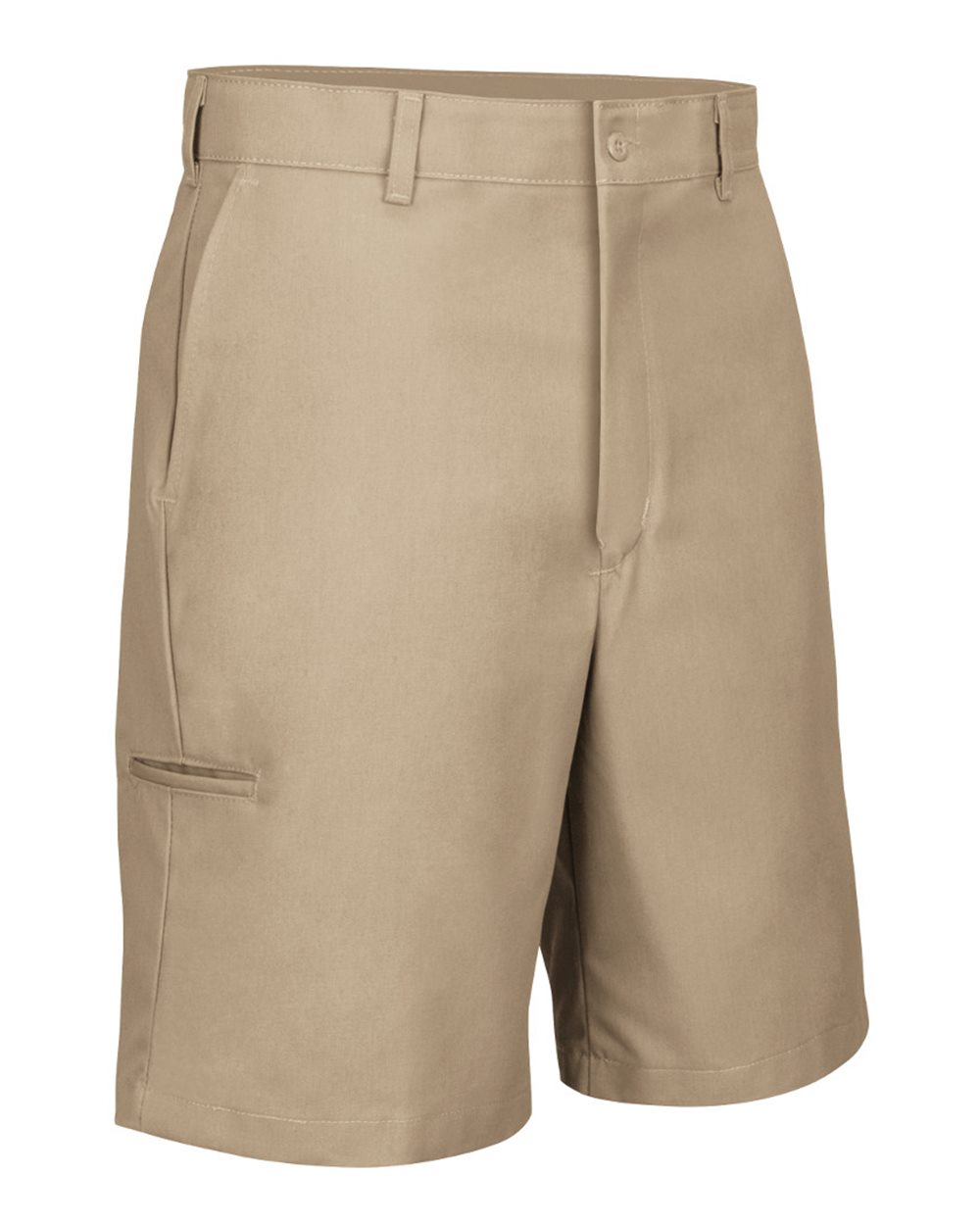 Front View of Khaki Cell Phone Pocket Shorts - PT4C