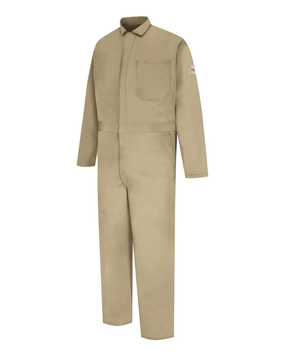 Front View of Khaki Classic Coverall Excel FR - CEC2