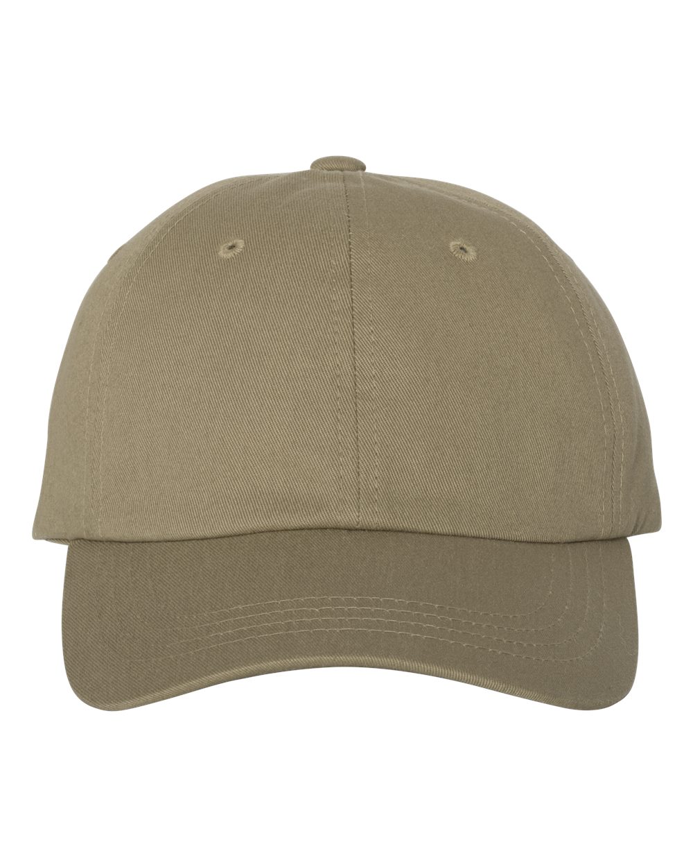 Front View of Khaki Classic Dad Hat - 6245CM