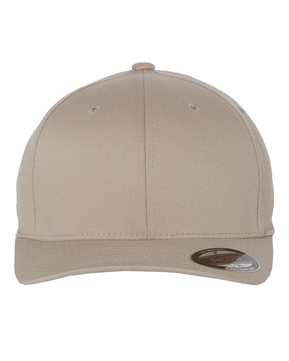 Front View of Khaki Cotton Blend Cap - 6277