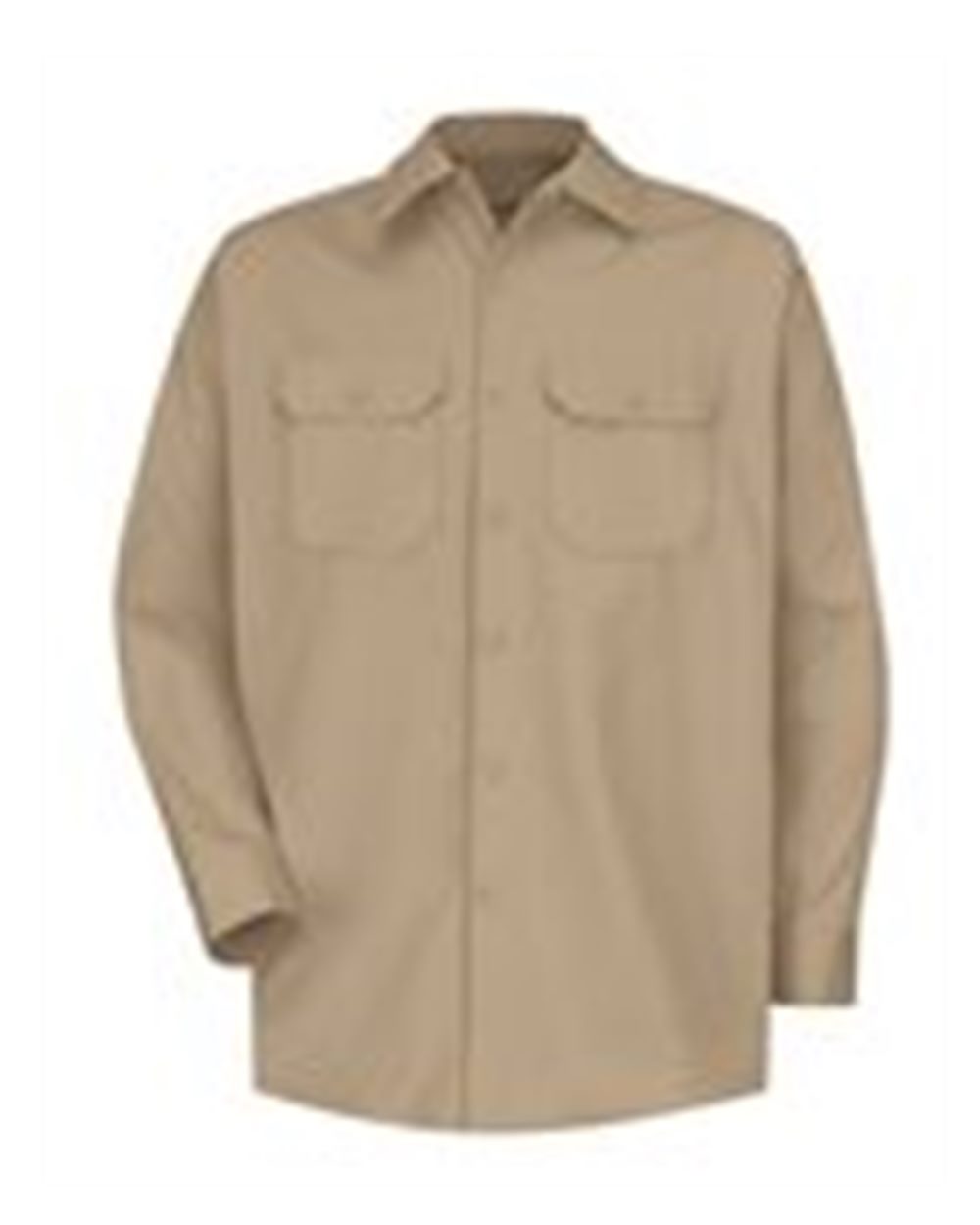 Front View of Khaki Deluxe Heavyweight Cotton Shirt - Tall Sizes - SC70T