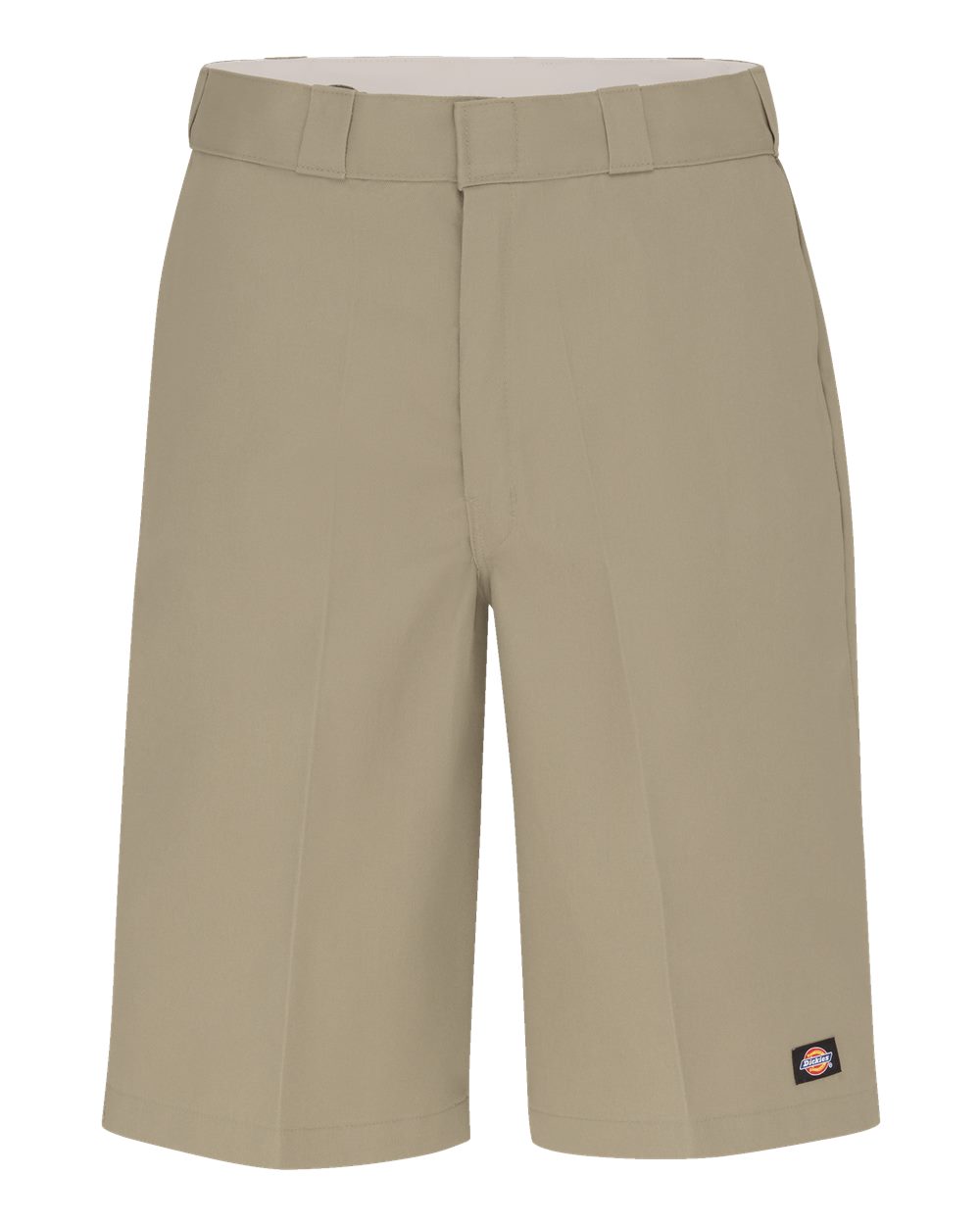 Front View of Khaki Multi-Pocket Work Shorts - 4228