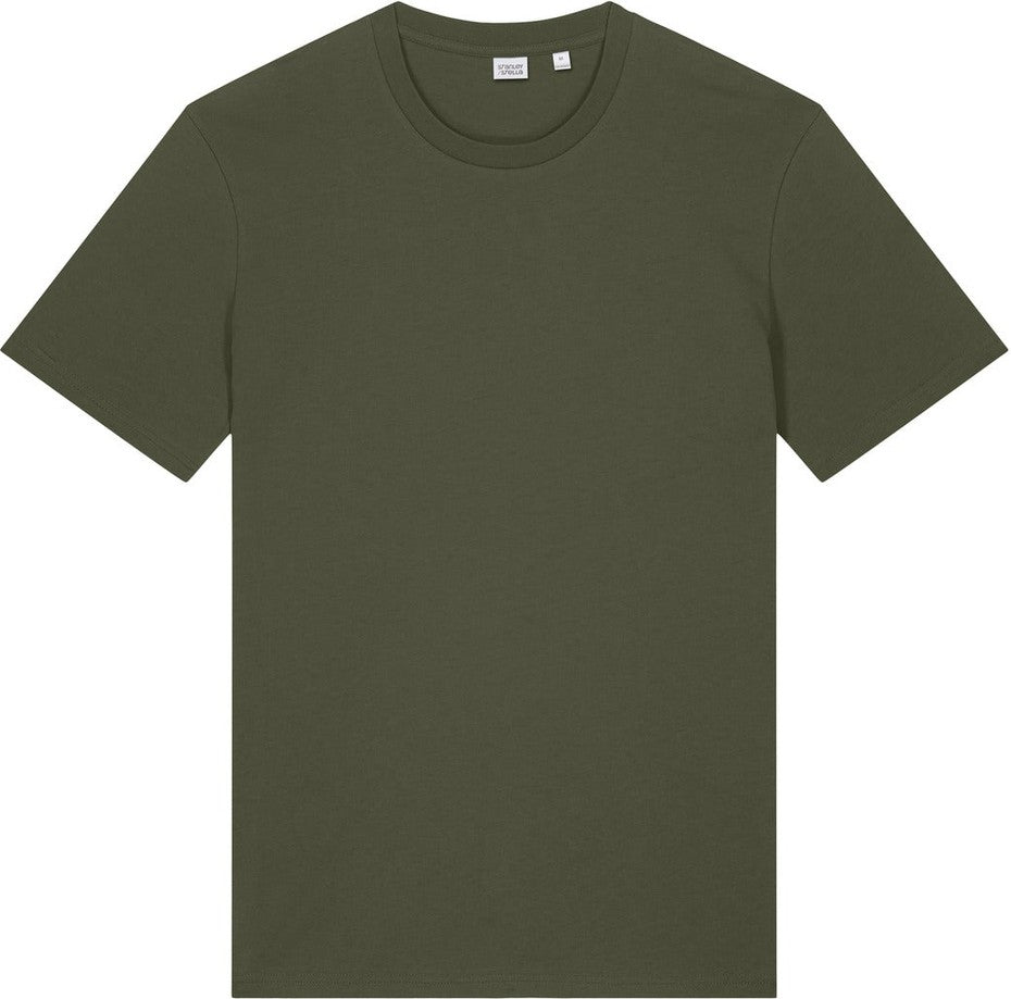 Front View of KhakiGreen Stanley/Stella Unisex Crafter Tee SXU007