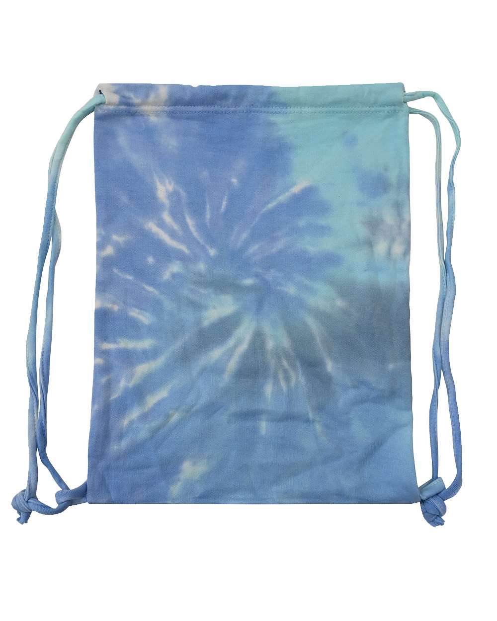 Front View of Lagoon Tie-Dyed Drawstring Backpack - 9500