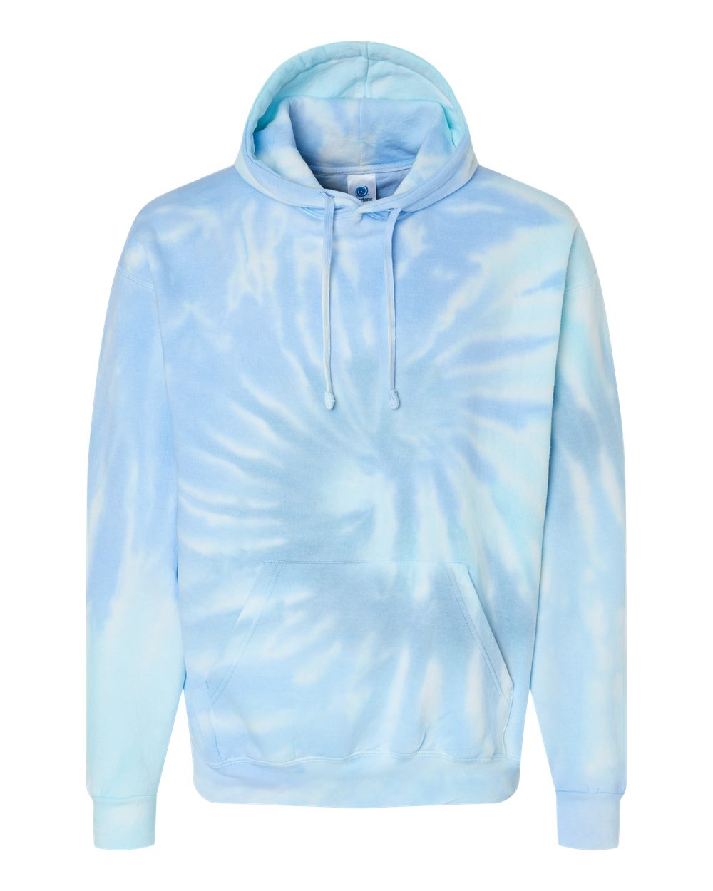 Front View of Lagoon Tie-Dyed Hooded Sweatshirt - 8777