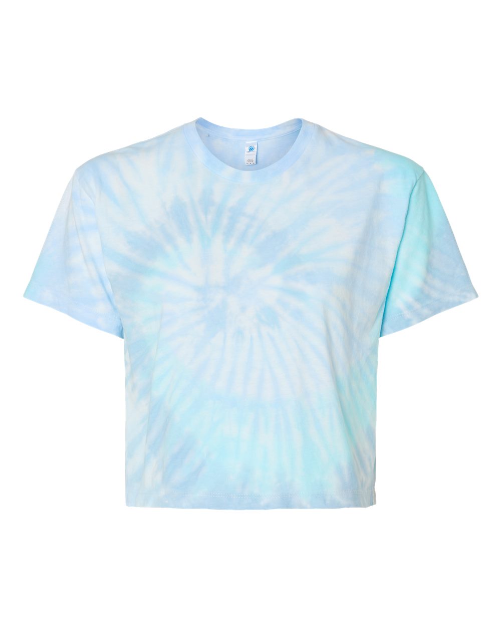 Front View of Lagoon Women's Tie-Dyed Crop T-Shirt - 1050