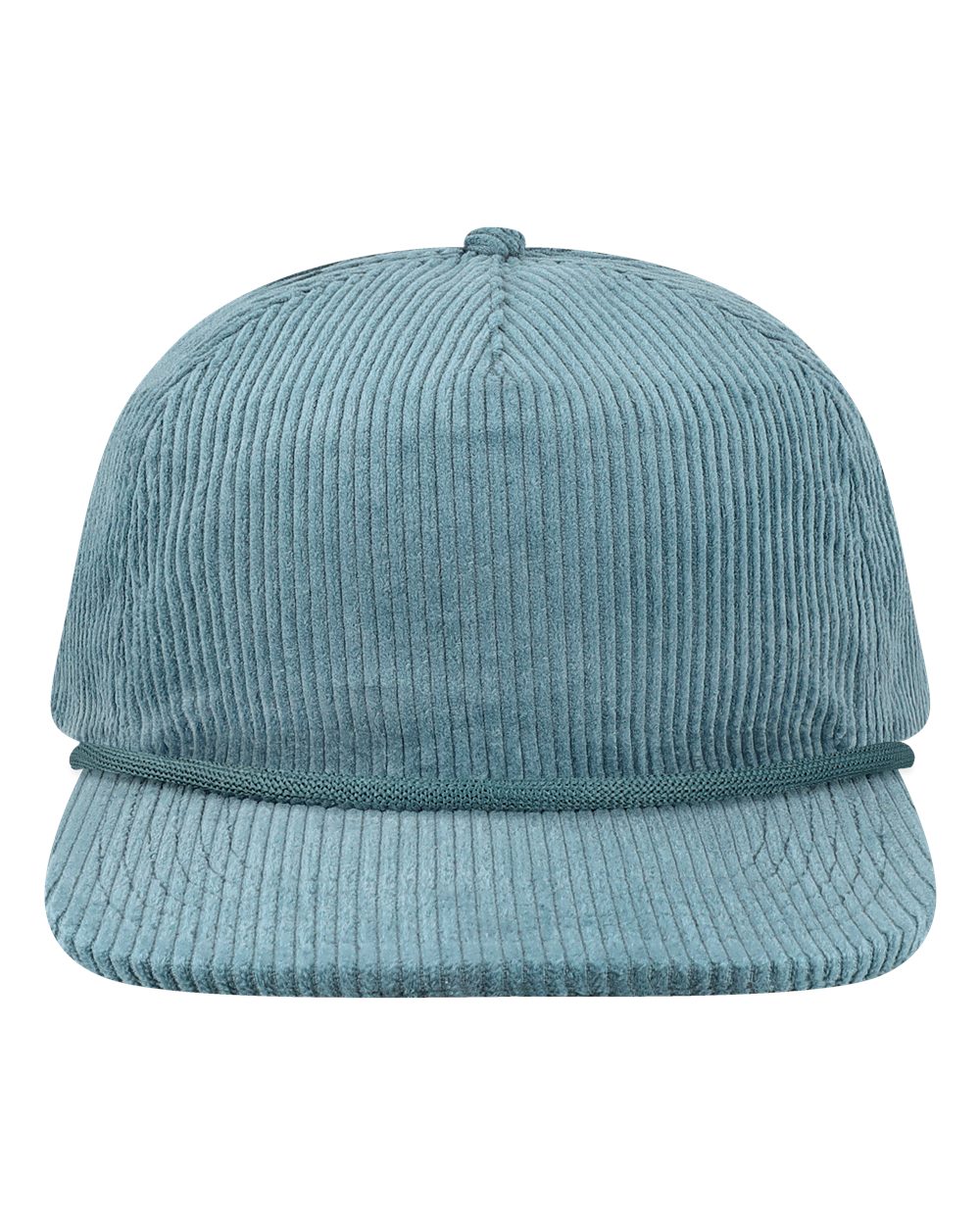 Front View of Lake Blue Corduroy Unstructured with Rope Cap - WILSON