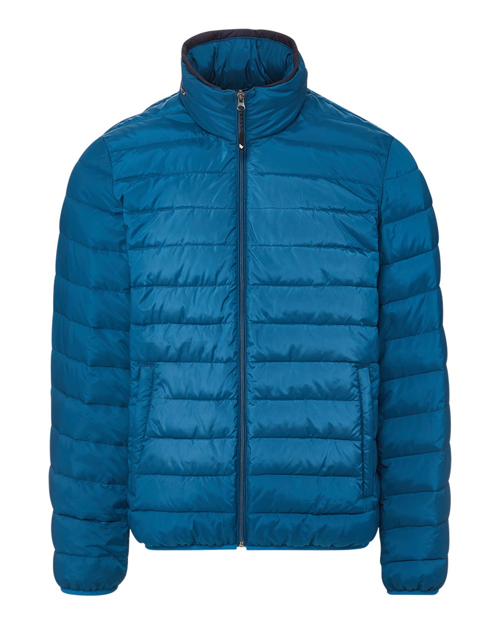 Front View of Lapis Blue PillowPac Puffer Jacket - 211136