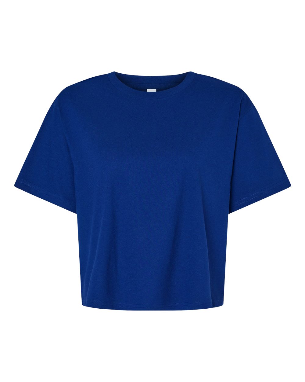 Front View of Lapis Women&#39;s Fine Jersey Boxy Tee - 102